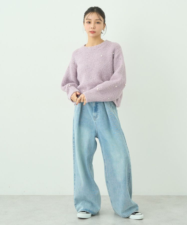 earth music&ecology「ブークレービジュープルオーバー」|ニット・セーター|