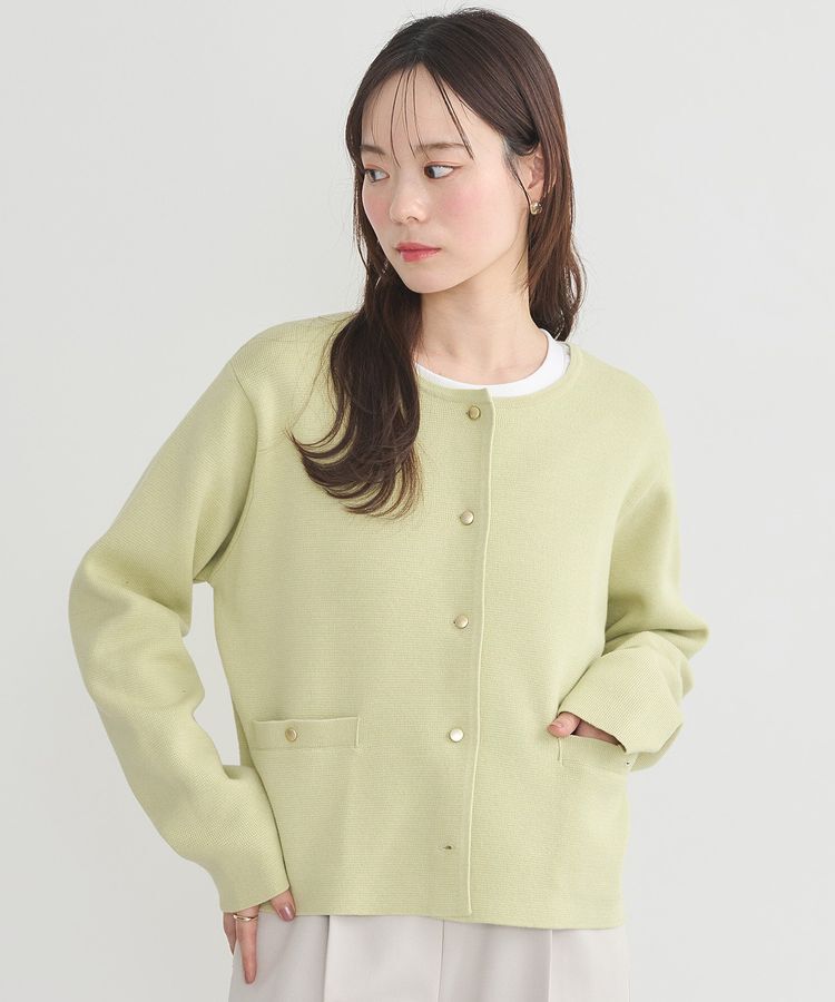 earth music&ecology「スポンディッシュポケット付きカーディガン」|カーディガン|Yellow