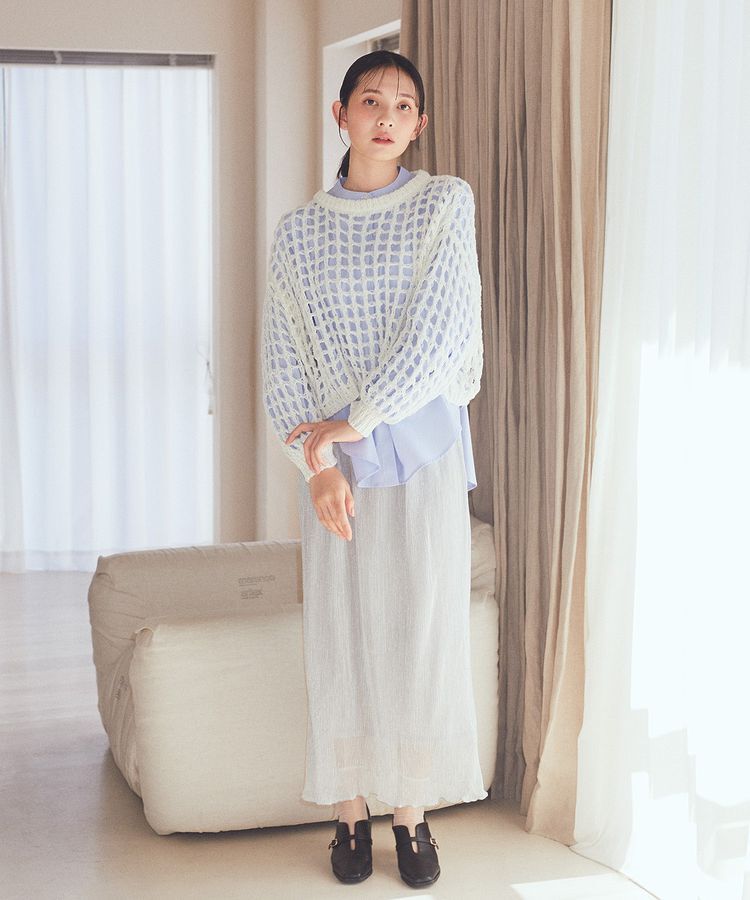 earth music&ecology「シャイニーチュールスカート」|スカート|