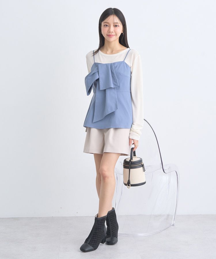 earth music&ecology「フロントリボンビスチェ」|ベスト・ジレ|