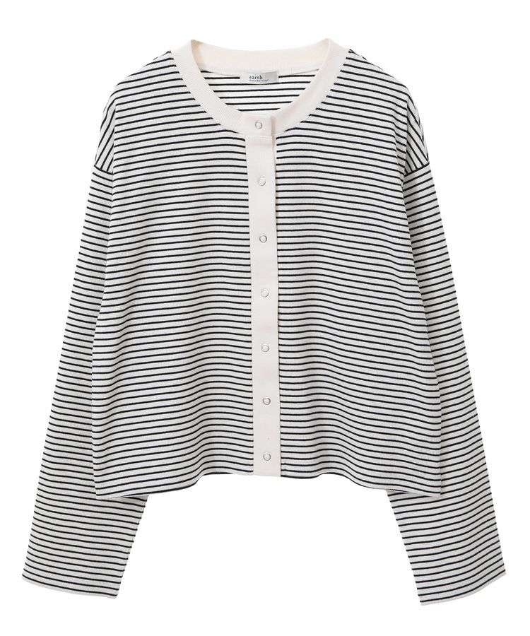 earth music&ecology「SET2点リブアンサンブル」|カーディガン|