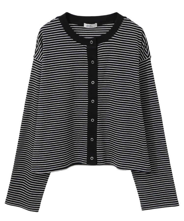 earth music&ecology「SET2点リブアンサンブル」|カーディガン|