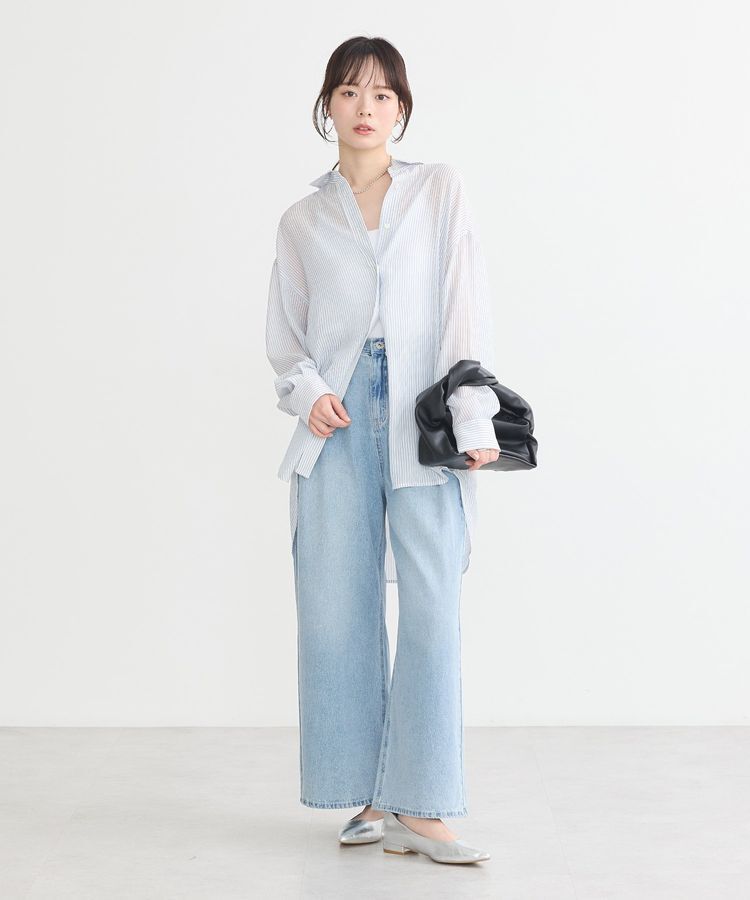 earth music&ecology「タックホックデニムパンツ」|デニム|