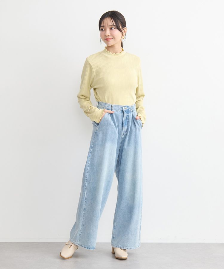 earth music&ecology「タックホックデニムパンツ」|デニム|