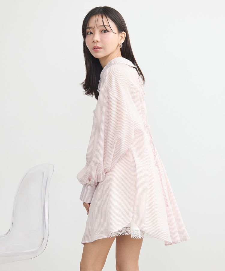 earth music&ecology「バックレースアップシャツ」|シャツ・ブラウス|