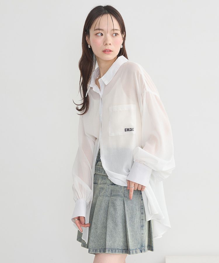 earth music&ecology「バックレースアップシャツ」|シャツ・ブラウス|