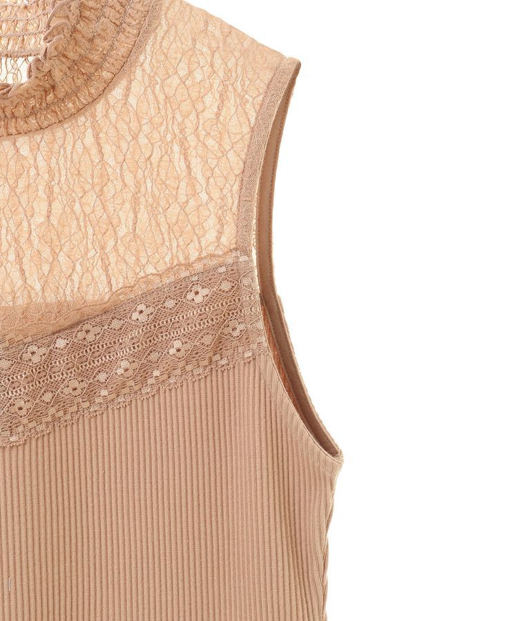 earth music&ecology「レースドッキングタンクトップ」|キャミソール|