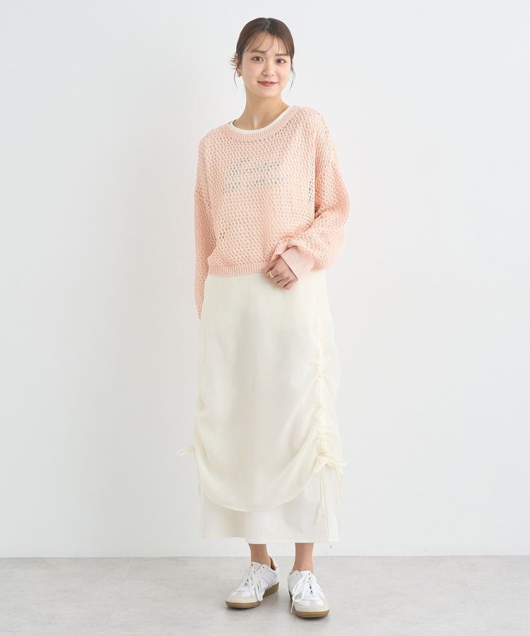 earth music&ecology「スパンコールメッシュニットプルオーバー」|ニット・セーター|