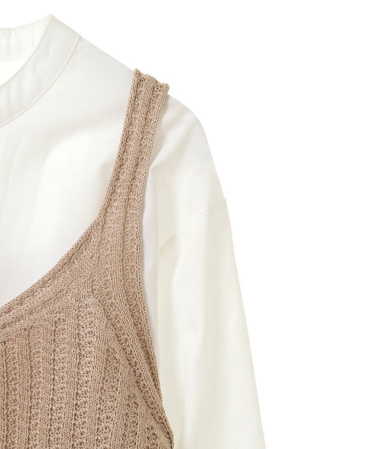 earth music&ecology「SET2点透かしニットビスチェ＋シャツ」|シャツ・ブラウス|