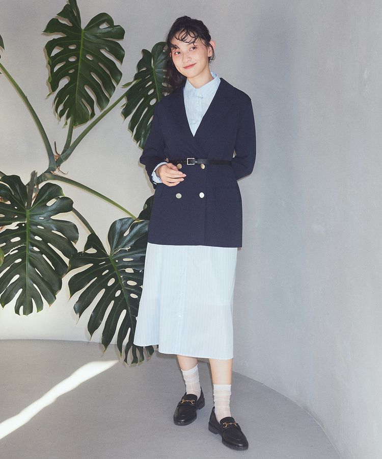 earth music&ecology「SET2点シャーリングビスチェ+シャツワンピース」|ワンピース|