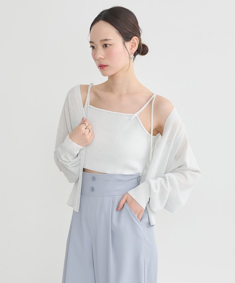 earth music&ecology「ラメリブニットビスチェ」|ベスト・ジレ|