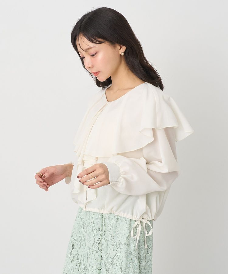 earth music&ecology「シアーラッフルブラウス」|シャツ・ブラウス|