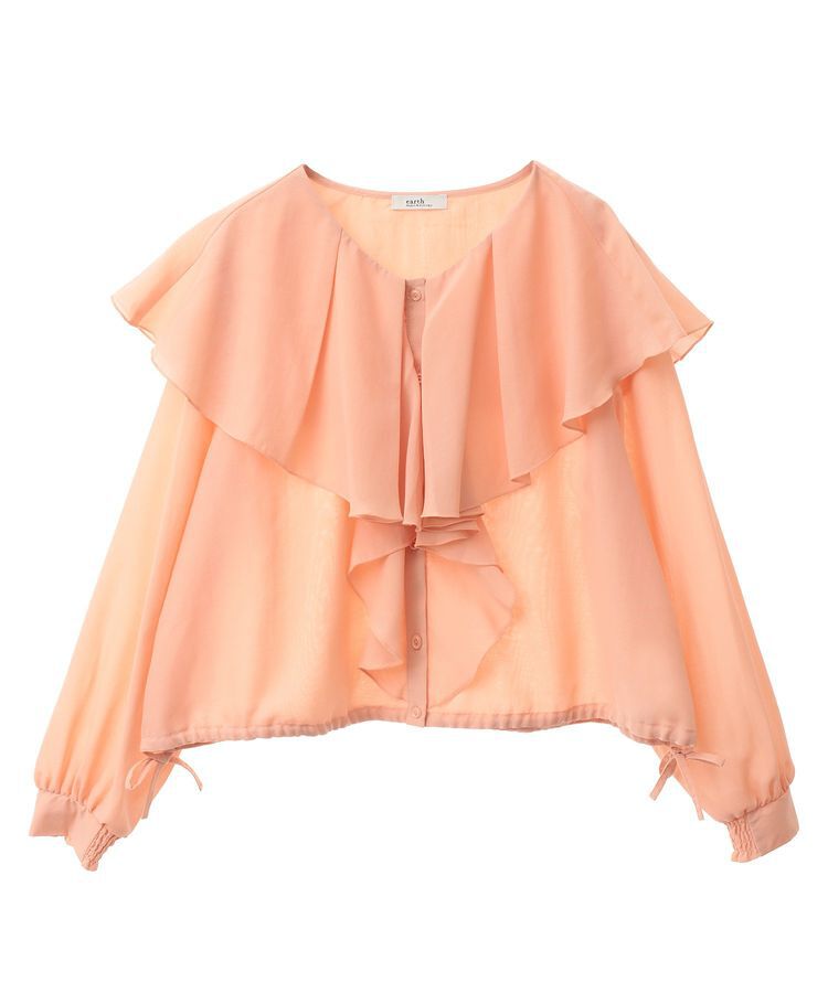 earth music&ecology「シアーラッフルブラウス」|シャツ・ブラウス|