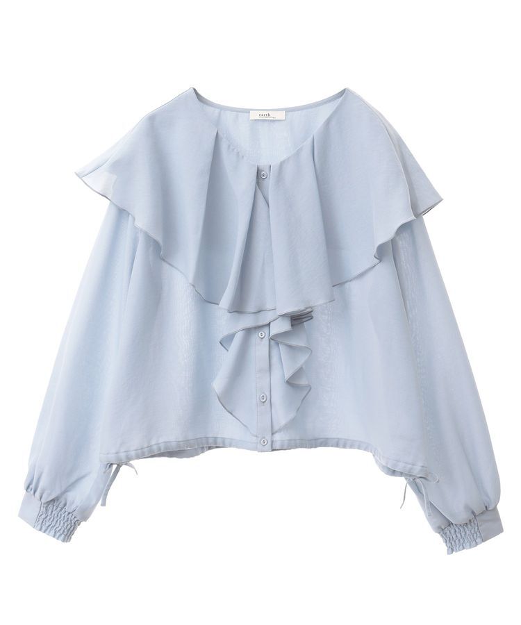 earth music&ecology「シアーラッフルブラウス」|シャツ・ブラウス|