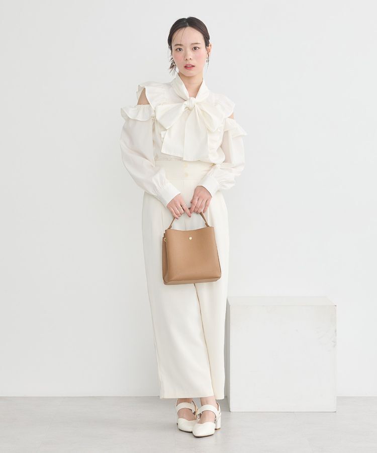 earth music&ecology「リボンラッフルブラウス」|シャツ・ブラウス|