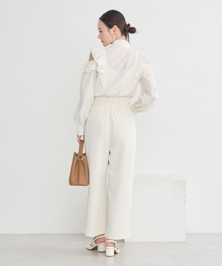 earth music&ecology「リボンラッフルブラウス」|シャツ・ブラウス|