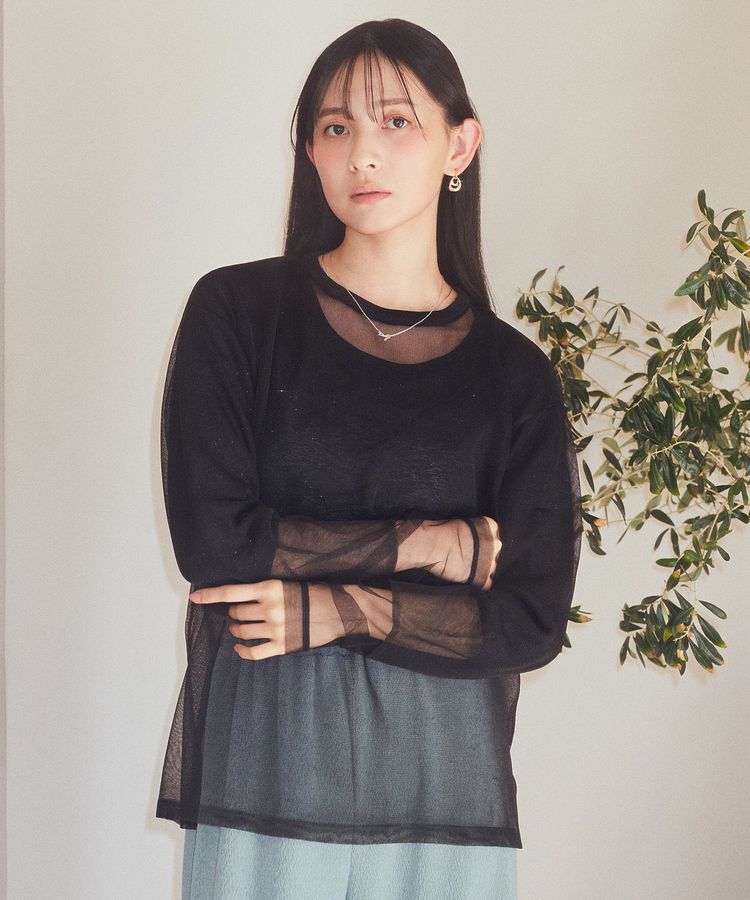 earth music&ecology「シアールーズニットプルオーバー」|チュニック|