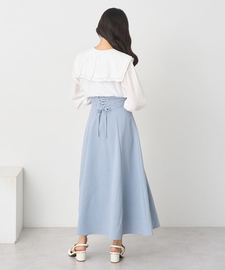 earth music&ecology「バックレースアップスカート」|フレア|