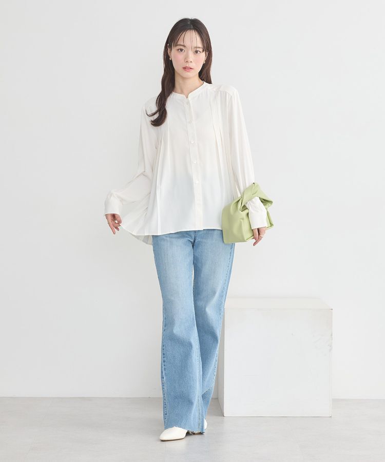 earth music&ecology「セルフカットフレアデニムパンツ」|デニム|