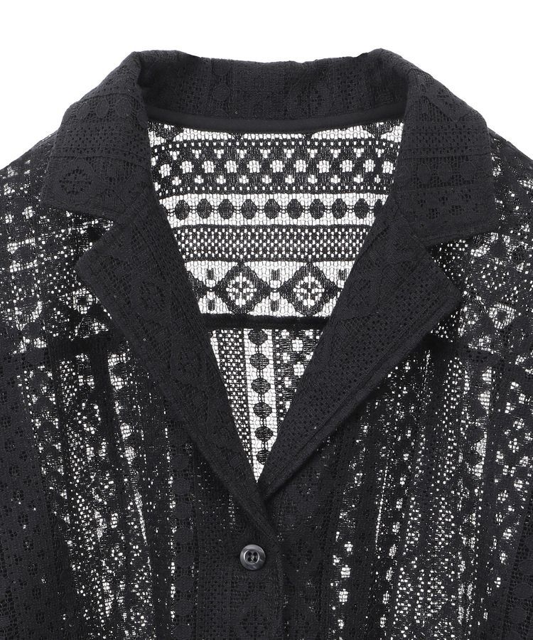 earth music&ecology「スパンコールレースショートシャツ」|シャツ・ブラウス|