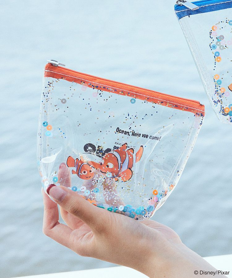 earth music&ecology「Finding Nemo/キラキラクリアポーチ」|ポーチ|Orange