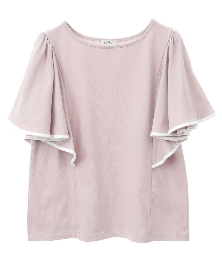 earth music&ecology「パイピングフレアスリーブカットソー」|Tシャツ・カットソー|