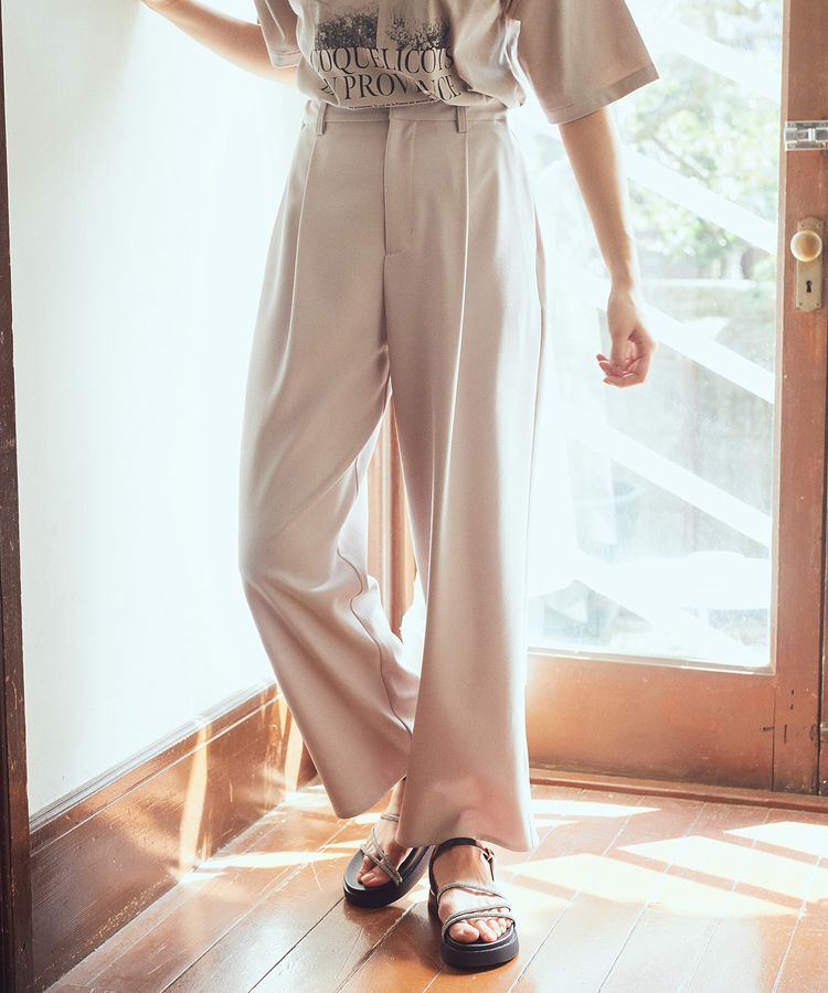 earth music&ecology「タックストレートパンツ」|その他|