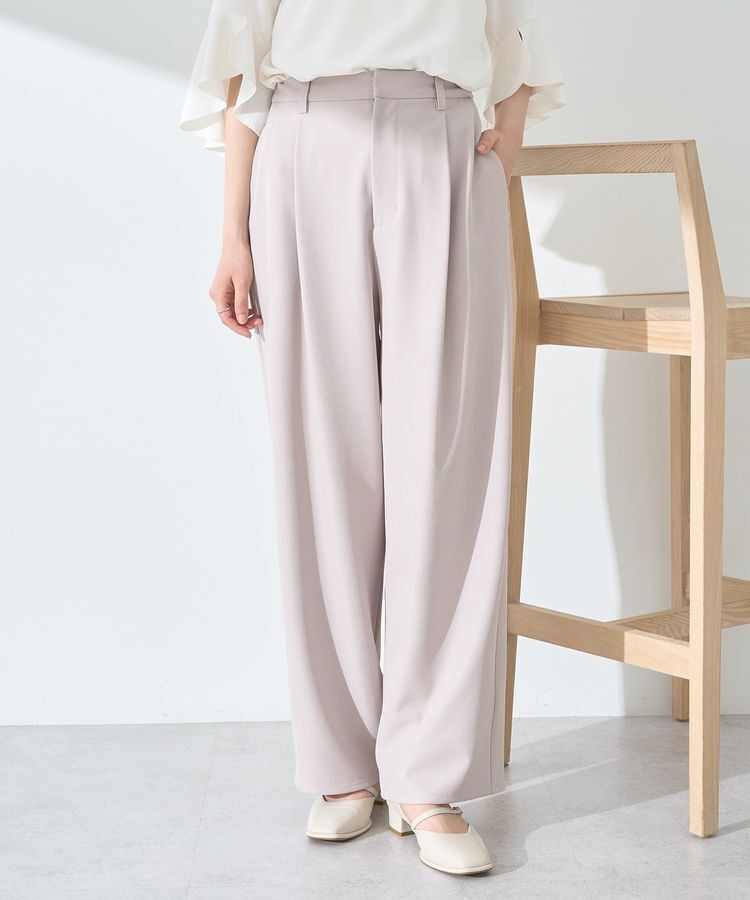 earth music&ecology「タックストレートパンツ」|その他|Beige