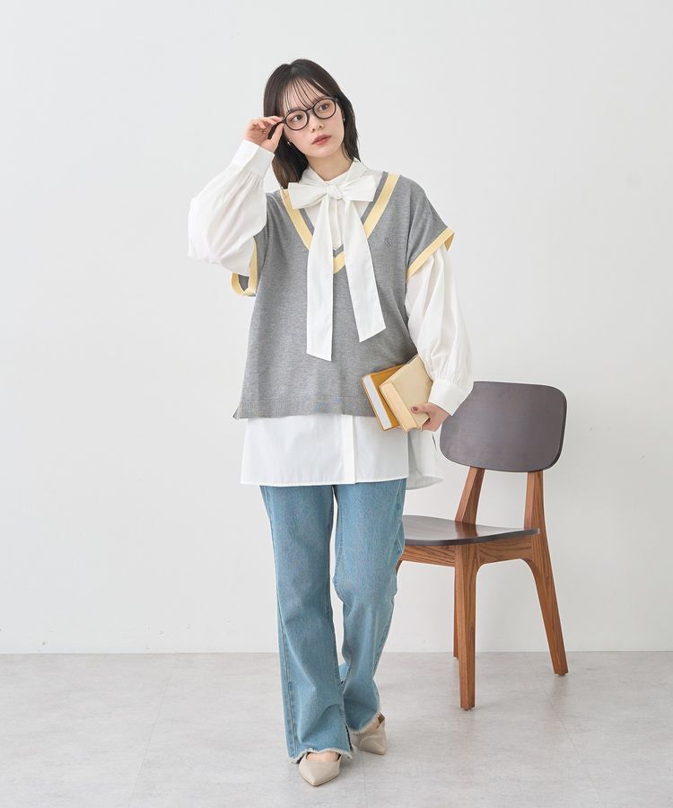 earth music&ecology「カットオフフレアデニムパンツ」|デニム|