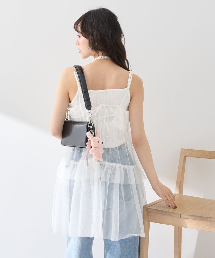 earth music&ecology「チュールミニキャミワンピース」|ワンピース|