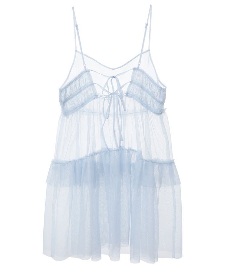 earth music&ecology「チュールミニキャミワンピース」|ワンピース|