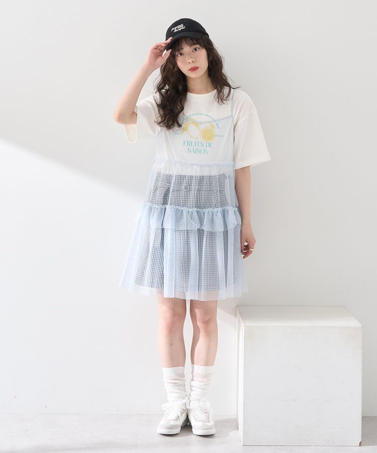 earth music&ecology「チュールミニキャミワンピース」|ワンピース|Sax