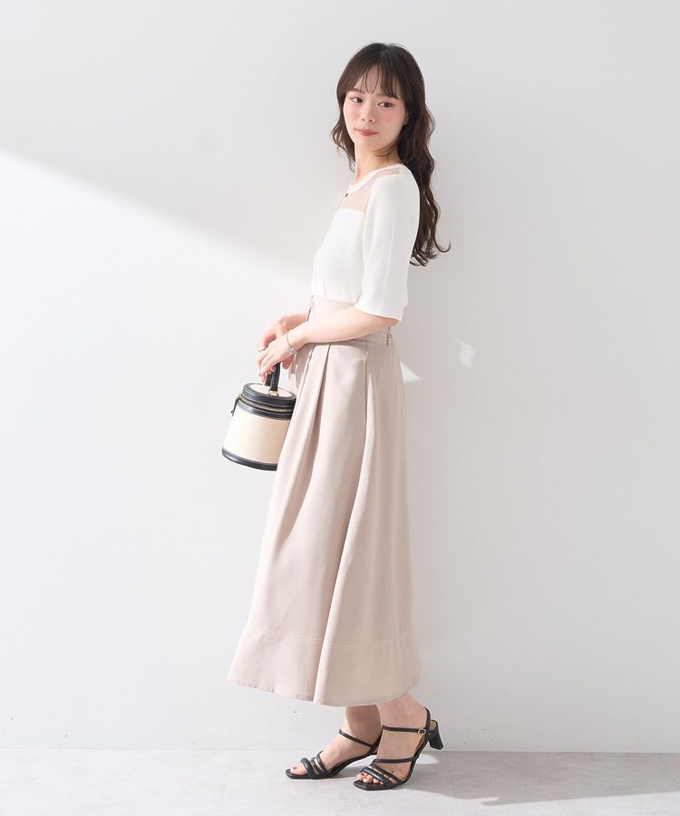 earth music&ecology「フォールドオーバーウエストスカート」|フレア|