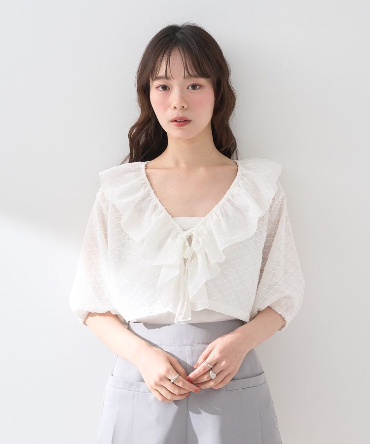 earth music&ecology「ラッフルカットショートボレロ」|カーディガン|