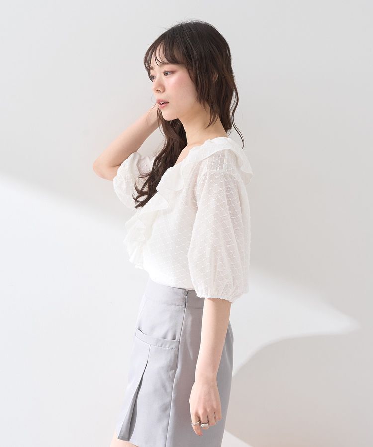 earth music&ecology「ラッフルカットショートボレロ」|カーディガン|