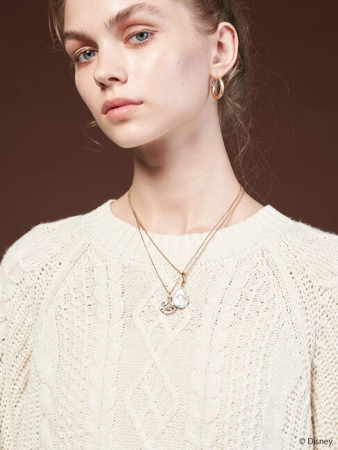  「ケーブルニットプルオーバー/Mickey」|ニット・セーター|