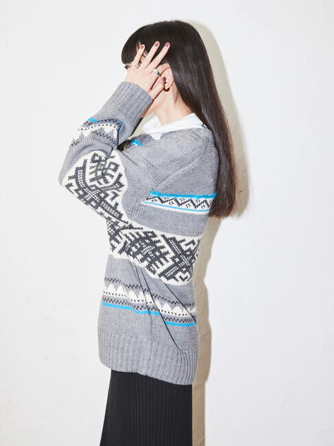  「カウチン柄ニットカーディガン」|カーディガン|