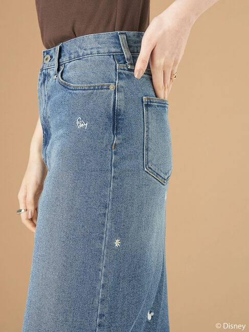  「Mickey/刺繍デニムスカート」|スカート|