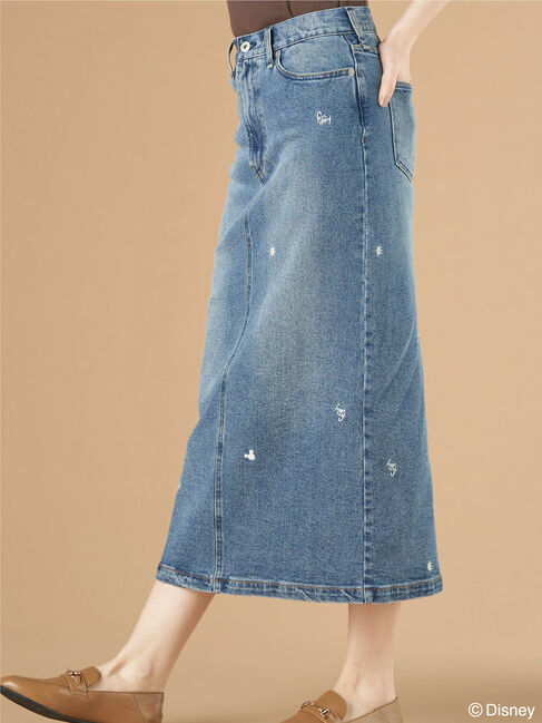  「Mickey/刺繍デニムスカート」|スカート|