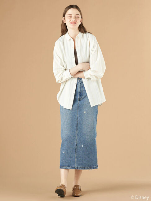  「Mickey/刺繍デニムスカート」|スカート|