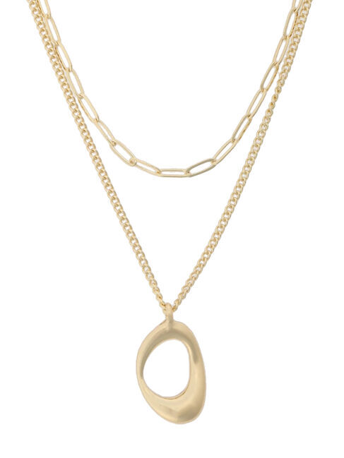  「ワントップ&times;チェーン2連セットネックレス」|ネックレス|