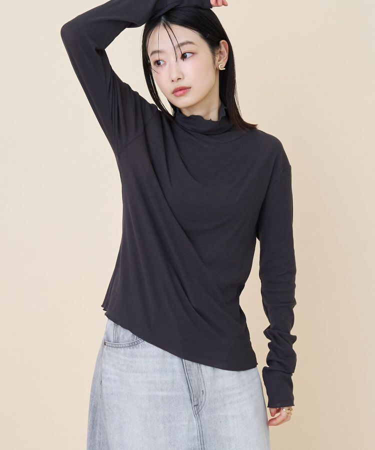 AMERICAN HOLIC「シアーハイネックインナー」|Tシャツ・カットソー|Charcoal Gray