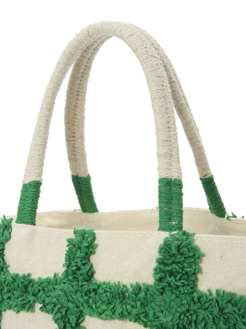  「・タフトチェックトートバッグ」|ハンドバッグ|