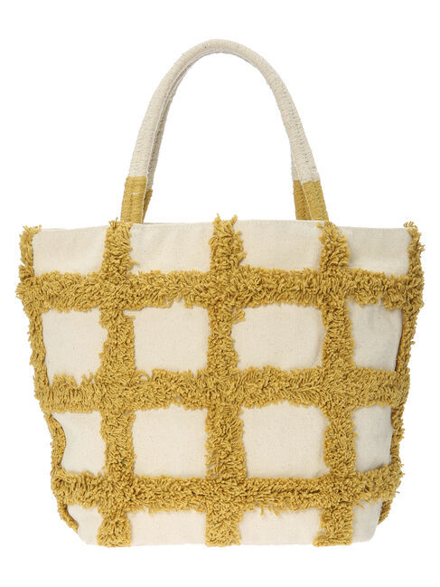  「・タフトチェックトートバッグ」|ハンドバッグ|