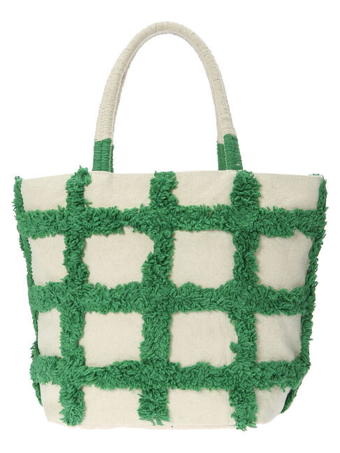  「・タフトチェックトートバッグ」|ハンドバッグ|