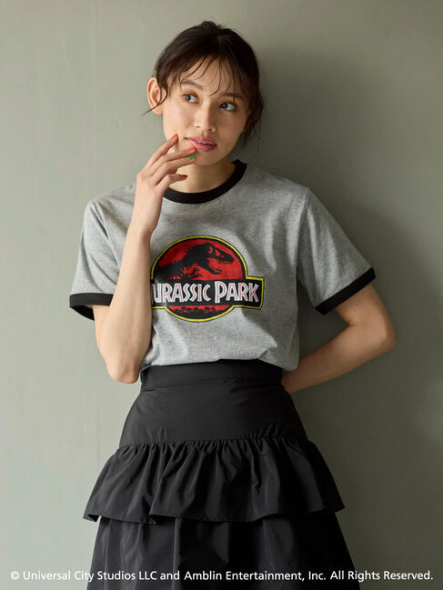  「■JURASSIC PARK / ロゴptリンガーT」|Tシャツ・カットソー|杢グレー