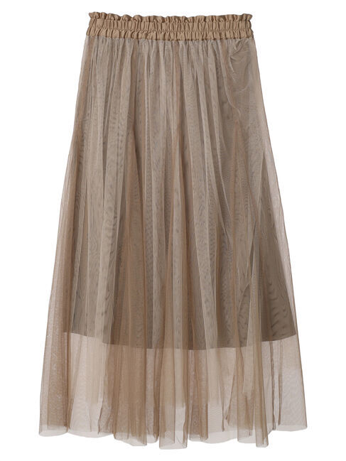  「・ELENCARE DUE 3wayチュールスカート」|スカート|グレーベージュ