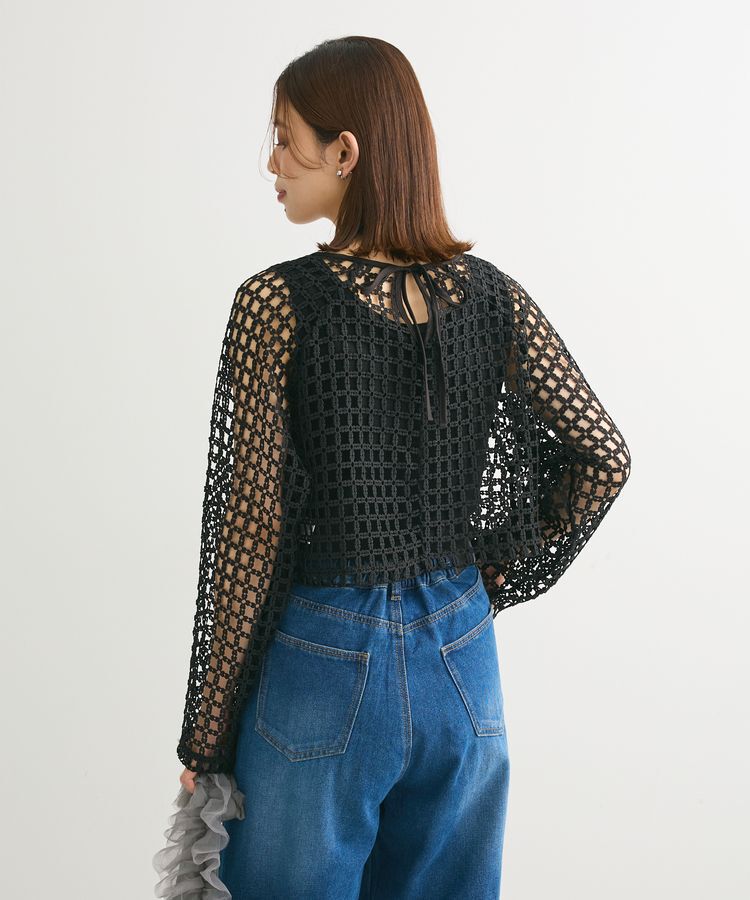 Green Parks「・SUGAR　SPOON　フラワーメッシュプルオーバー」|Tシャツ・カットソー|