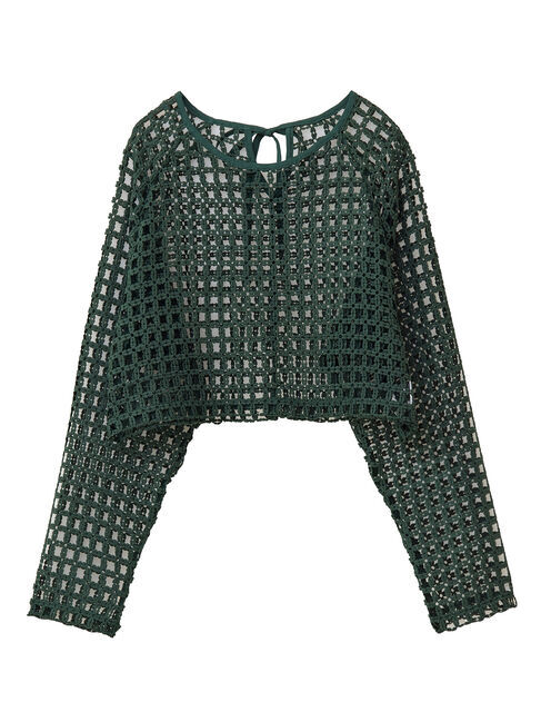 Green Parks「・SUGAR　SPOON　フラワーメッシュプルオーバー」|Tシャツ・カットソー|