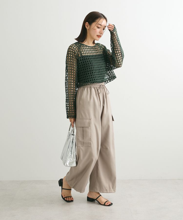 Green Parks「・SUGAR　SPOON　フラワーメッシュプルオーバー」|Tシャツ・カットソー|